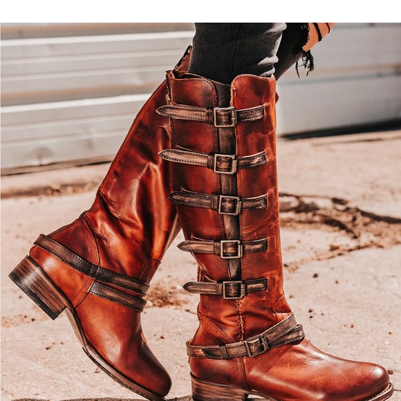 Freebird by Steven Shoes - Freebird Remy Cognac. Size 10. NIB, with two dust bags for each boot.
